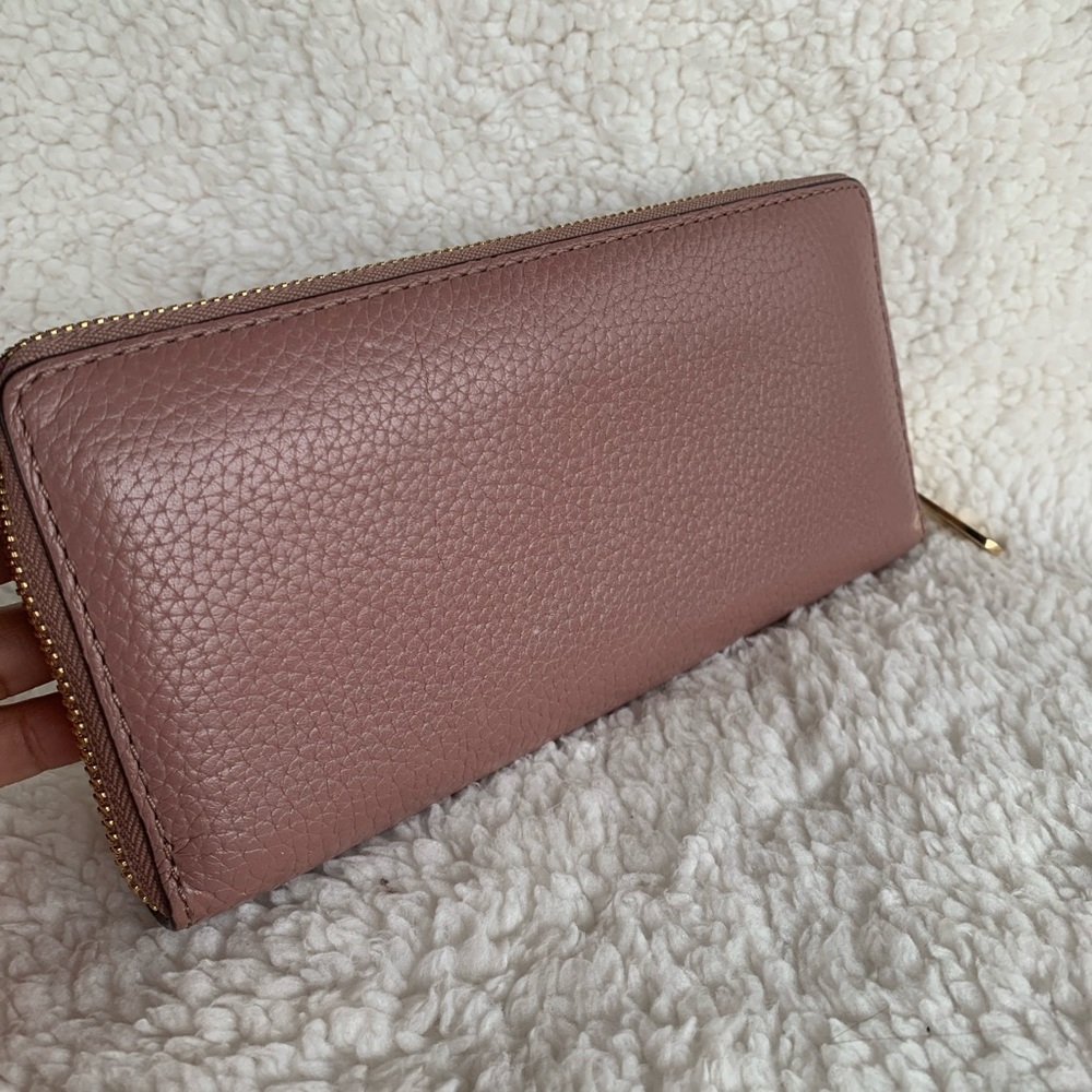 Michael Kors dusty rose pebbled leather wallet - Picture 3 of 4